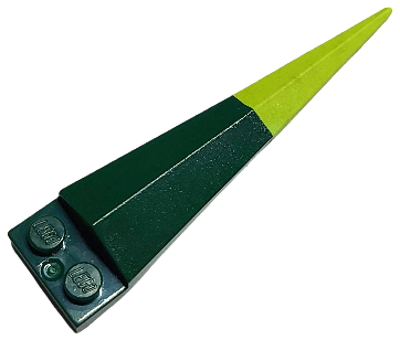 61406pb02 - Plate, Modified 1 x 2 with Angular Extension with Molded Flexible Lime Tip Pattern