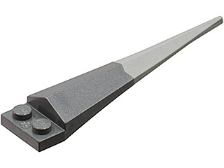 61406pb03 - Plate, Modified 1 x 2 with Angular Extension with Molded Flexible Light Bluish Gray Tip Pattern