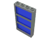 6160c03 - Window 1 x 4 x 6 with 3 Panes with Fixed Trans-Light Blue Glass
