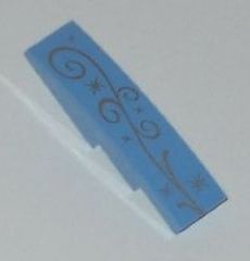 61678pb061 - Slope, Curved 4 x 1 with Ornamental Starburst Pattern