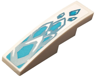61678pb121 - Slope, Curved 4 x 1 with Ice Pattern (Sticker) - Set 70667