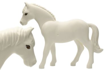 6171pb07 - Horse, Belville with Black Rimmed Eyes with White and Dark Orange Irises Pattern