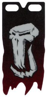 61747 - Plastic Flag 4 x 8 1/2 Tattered with Fantasy Era Troll Skull Pattern