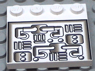 6179px1 - Tile, Modified 4 x 4 with Studs on Edge with Pipes Pattern