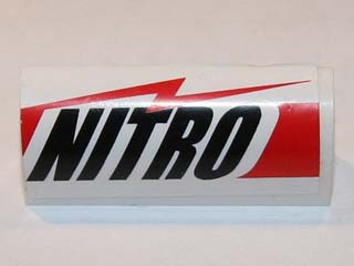 6191pb006 - Slope, Curved 1 x 4 x 1 1/3 with ‘NITRO' Pattern (Sticker) – Set 8864