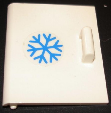 6196pb02 - Container, Cupboard 4 x 4 x 4 Door with Blue Snowflake Pattern (Sticker) - Set 5848