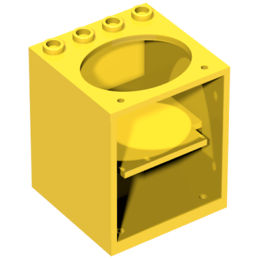 6197 - Container, Cupboard 4 x 4 x 4 with Elliptical Hole for Sink