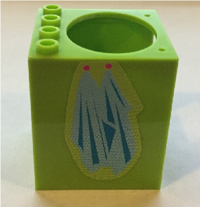 6197pb04 - Container, Cupboard 4 x 4 x 4 with Elliptical Hole for Sink with Towels Pattern (Sticker) - Set 7586