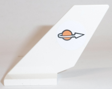 6239pb030L - Tail Shuttle with Classic Space Logo Pattern Model Left Side (Sticker) - Sets 7690 / 7692