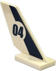 6239pb050 - Tail Shuttle with Dark Blue Stripe and '04' in White Circle Pattern on Both Sides (Stickers) - Set 60068