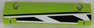 62531pb025L - Technic, Panel Curved 11 x 3 with Black and White Stripes Small Pattern Model Left Side (Sticker) - Set 8864