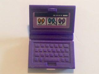 62698pb08 - Minifigure, Utensil Computer Laptop with Three Bows and Mouse Pointer on Screen Pattern (Sticker) - Set 41115