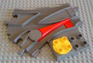 6379c01 - Duplo, Train Track Switcher with 2 x 2 Studs