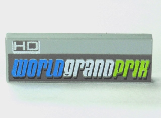 63864pb010 - Tile 1 x 3 with 'WORLD GRAND PRIX' Pattern