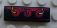 63864pb033L - Tile 1 x 3 with Engine 3 Cylinders Pattern Model Left Side (Sticker) - Set 8897