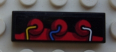 63864pb033R - Tile 1 x 3 with Engine 3 Cylinders Pattern Model Right Side (Sticker) - Set 8897