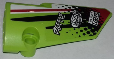 64391pb039 - Technic, Panel Fairing # 4 Small Smooth Long, Side B with Sponsorship Logos and Black, Read and White Styling Pattern (Sticker) - Set 42065