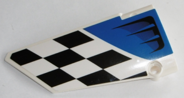 64392pb015 - Technic, Panel Fairing #17 Large Smooth, Side A with Air Intake and Checkered Black and White Pattern (Sticker) - Set 42045
