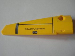 64393pb009 - Technic, Panel Fairing # 6 Long Smooth, Side B with Panels and Black 'POWERFUNCTIONS' Pattern (Sticker) - Set 8043