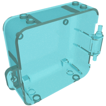 64462 - Container, Box 3 x 8 x 6 2/3 Half Front