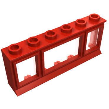 645bc01 - Window 1 x 6 x 2 with Extended Lip, with Glass