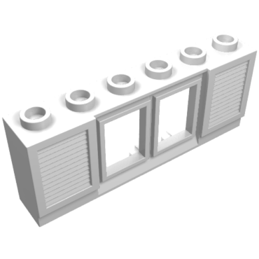646 - Window 1 x 6 x 2 with Shutters