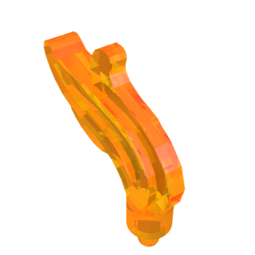 64647 - Minifigure, Plume Feather Triple Compact / Flame / Water with Small Pin