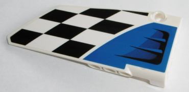 64682pb015 - Technic, Panel Fairing #18 Large Smooth, Side B with Air Intake and Checkered Black and White Pattern (Sticker) - Set 42045