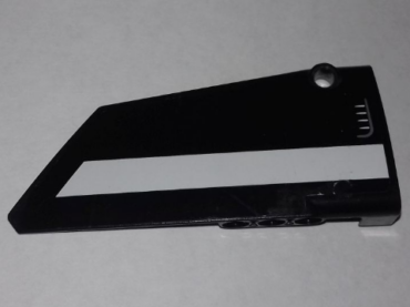 64682pb021 - Technic, Panel Fairing #18 Large Smooth, Side B with White Stripe and Air Intake Grille Pattern (Sticker) - Set 9395