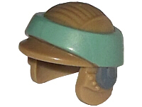 64803pb01 - Minifigure, Headgear Helmet SW Rebel Commando with Sand Green Band Pattern