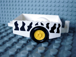 6505pb02 - Duplo Trailer with Hitch Ends and Safari Stripe Pattern