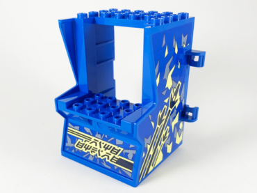 65067pb02 - Minifigure, Utensil Arcade Game Cabinet Body with Spaceship Game Pattern (Stickers) - Set 71715