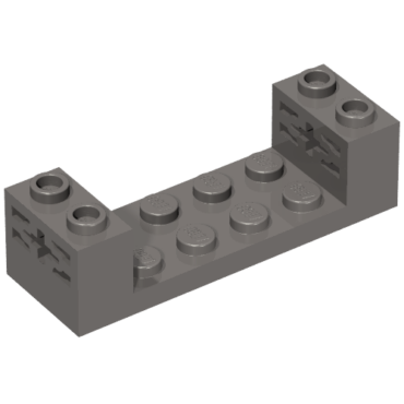 65635 - Technic, Brick 2 x 6 x 1 1/3 with Axle Holes and Bottom Pins