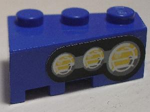 6564pb02 - Wedge 3 x 2 Right with 3 Round Headlights Pattern Left Side (Sticker) - Set 8462