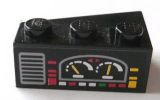 6564pb04 - Wedge 3 x 2 Right with Car Gauges Pattern (Sticker) - Set 8479