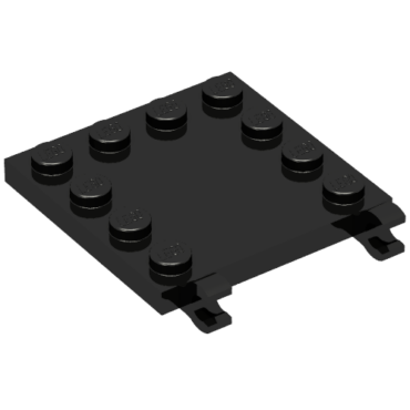 66252 - Tile, Modified 4 x 4 with Studs on Edges and 2 Open O Clips (Horizontal Grip)