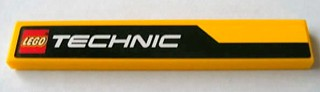 6636pb078L - Tile 1 x 6 with Black Line and LEGO TECHNIC Logo Pattern Model Left Side (Sticker) - Set 8069