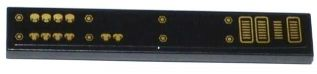 6636pb082L - Tile 1 x 6 with Alien Skulls, Bolts and Grilles Pattern Model Left Side (Sticker) - Set 70502