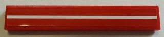 6636pb101 - Tile 1 x 6 with White Line on Red Background Pattern (Sticker) - Set 8258