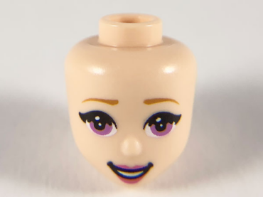 66508 - Mini Doll, Head Friends with Medium Lavender Eyes, Dark Pink Lips and Open Mouth Pattern