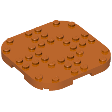 66790 - Plate, Modified 8 x 8 with Rounded Corners and 4 Feet