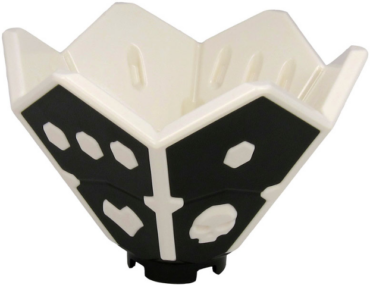 66962pb01 - Ninjago Die Spinner with Hexagonal Dots, Hearts, and Skulls with Molded Black Sides and Bottom Pattern