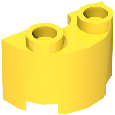 68013 - Cylinder Half 1 x 2 x 1
