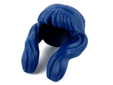 68520 - Minifigure, Hair Female Long with Bangs and Front Pigtails - Flexible Rubber
