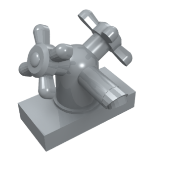 6936 - Tap 1 x 2 with Dual Handles, Large / Sink Faucet