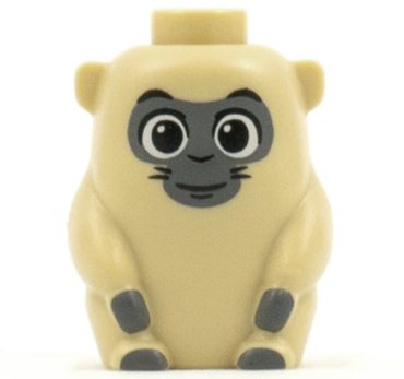 69517pb01 - Ongi, Short and Stout with Black Open Eyes, Grin, and Dark Bluish Gray Face and Paws Pattern