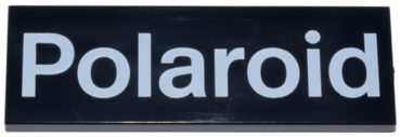 69729pb095 - Tile 2 x 6 with White Polaroid Logo Pattern