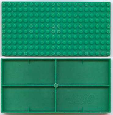 700e - Brick 10 x 20 without Bottom Tubes, with '+' Cross Support and 4 Side Supports (early Baseplate)