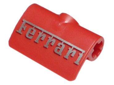 71682pb006 - Technic, Panel Curved 2 x 3 x 1 with Silver Large 'Ferrari' Logo Pattern