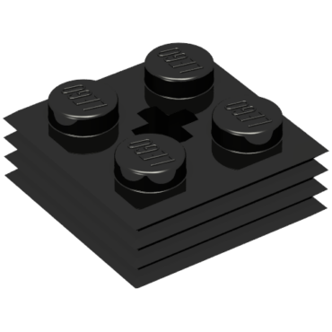 71752 - Brick, Modified 2 x 2 x 2/3 Ribbed with Axle Hole